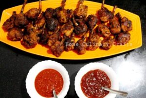 Chicken lollipops are fried chicken pieces which can win everyone’s heart at the parties as starters. The crunch and the tenderness of the pieces makes you to take more and more till it is enough.