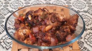 This is a sweet and crispy homemade version of chicken which is prepared by adding honey. Honey is added as the base part of the sauce prepared here. Hence the name, Honey chilli chicken.