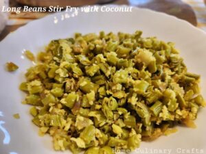 Long beans Stir Fry with coconut