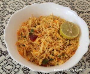 Vermicelli is commonly known by the name Semiya in South India and seviyan in North India. Upma is one of the favourite Indian breakfast. We can make upma using rava, oats, vermicelli, broken wheat, quinoa etc.
