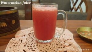 Watermelon is a perfect fruit for juice due to its high water content. This naturally sweet juice is a highly satisfying and refreshing drink during summer season. 