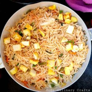 Paneer Noodles is a delightful recipe for all the vegetarian and paneer lovers. This is the season of lent and thought of sharing something special with Paneer. 